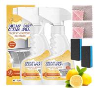 2Pcs Rotateepic Foam Cleaner,Multifunctional Powerful Kitchen Foam Cleaner,Heavy-Duty Kitchen Oil Stain Spray,Fast-Acting No-Rinse Formula,For Oven,Stove & More