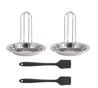 2Pcs Rotissoire Verticale Poulet,Rotissoire,Rotissoire Poulet,Grille Four Whirlpool,Accessoire Barbecue,Rôtissoire,pour Rôtissoire de Poulet d'accessoires de Gril de Four ou de Gril.