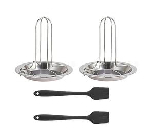 2Pcs Rotissoire Verticale Poulet,Rotissoire,Rotissoire Poulet,Grille Four Whirlpool,Accessoire Barbecue,Rôtissoire,pour Rôtissoire de Poulet d'accessoires de Gril de Four ou de Gril.