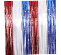 2pcs Rouge Blanc Bleu En Guirlandes Rideaux De Franges De Frange Garland Indépendance Jour De Fête De Fête Photo
