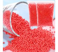2pcs Rouge Styrofoam Billes de Polyuréthane pour DIY, Matériaux de Pâte à Modeler, Artisanat des Enfants, Décorations Maison, Mariages, Fêtes (Environ 40000 Billes de Polyuréthane)