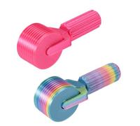 2pcs Rouleau Tableau Diamants, Outils Essentiels à Prise Facile pour Peinture Diamant 5D Accessoires Artisanat d'Art pour Débutants Adultes Enfants (Rouge Rose, Couleur Macron)