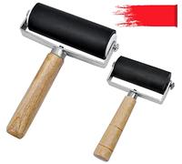 2PCS Rouleaux Encreur de Peinture,rouleaux en caoutchouc,10CM&6CM,Rouleau dImpression,pour la gravure/peinture/artisanat,Rouleau dImpression dEncre
