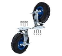 2pcs Roulette Industrielle Robuste, roulettes Pivotantes sans Bruit avec Frein Rempli D’air Résistant à L’Usure 6/8 / 10in Roulette Fixe Pneumatique, pour Chariot/Cha, 8IN-Brakes