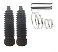 2PCS Rubber Tie Rod Boot Kit Stainless Clamps