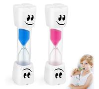 2pcs Sablier pour Brosse à Dents pour Enfants, Sablier 2 Minutes de Rose et Bleue, Convient pour la Cuisine Le Bureau Les Jeux Le Sablier Brossage Dents Enfant