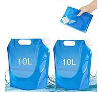 2PCS Sac d'eau Pliable Eau,Bidon d'eau Poche d'eau Portable, 10L Réservoir d'Eau Pliable pour Camping Randonnée pique-nique, barbecue