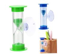 2pcs Sand Timers pour enfants Timer de brossage de dents de deux/trois minutes de dents avec aspiration pour enfants Timer de la brosse à dents