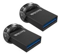 2PCS SanDisk 128 Go Ultra Fit USB 3.2, Clé USB, des vitesses allant jusqu'à 400 Mo/s G