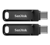 2PCS SanDisk 256Go Ultra Dual Drive Luxe noire USB Type-C jusqu'à 400MB/s avec connecteurs USB Type-C et USB Type-A G