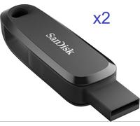 2PCS SanDisk Phone Drive 64Go Clé USB, 2 en 1 iPhone Stockage, pour appareils USB Type-C/USB Type-A pour Smartphone, Tablets, Mac