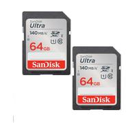 2PCS SanDisk Ultra SDXC UHS-I U1 64 Go 140 Mo/s Full HD vidéo Carte SDXC appareil photo caméra