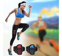 2PCS Sangle de Jambe Compatible avec Nintendo Switch Sports Play Soccer/Switch Ring Fit Adventure Game, Bande de Jambe Ajustable Élastique pour Switch OLED/Switch pour Adultes