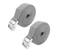 2Pcs Sangles D'arrimage, 25mm/0,9po Largeur Cliquet en Alliage de Zinc Sangles D'arrimage Sangles D'arrimage Robustes Sangles à Boucle à Came pour Camions, Voitures et Bagages, Grises (4m)