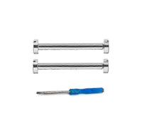 2pcs screw rod with tool for pasha de cartier w3030017 w3140003 watch strap band（silver） p