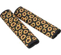 2pcs Seat Belt Shoulder Cushions Soft Cushions Sunflower Pattern Comfortable Driving Universal for Car