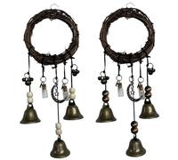 2pcs / Set Cloches sorcières 13, 8 Pouces décor de sorcière suspendues avec des Cloches décoratives de Pendentif sorcière pour Le Bouton Porte, Le Porche, Le Jardin, la fenêtre, Les décorations d'H
