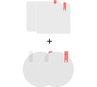 2pcs / Set d'autocollants pour voiture Film de protection anti-brouillard pour rétroviseur Transparent Fenêtre Imperméable Anti-Éblouissement Membrane 2 vitres latérales + arrière