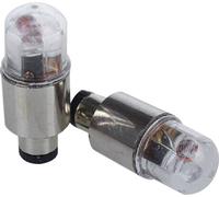 2pcs/set Motorcycle Wheel LED Light, Tire Valve Cap Spoke Neon Flash Light - Double Lights to Sell Blue