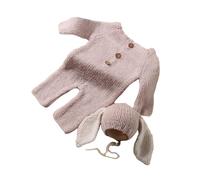 2PCS / Set Newborn Photography Clothing Hat + Baber Baby Boys Girls Girls Pchage Accessoires Nouveau-Born Tirage De Tir