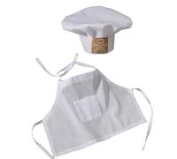 2PCS / Set NOUVELLES Costumes De Cuisine Bébé Ensemble Photography Prophes Beau Chapeau De Cuisine Et Tablier Assorti Pour Les Photoshoots Costume Du Nourrisson Pour Les Séances Photo
