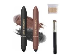 2Pcs Shinalify Eyeshadow, 2-In-1 Eyeliner & Eyeshadow, Long-Lasting Smudge-Proof Wear,Smooth & Easy Color,Eye Shadow Stick Makeup, Smokey Eyes In 3 Minutes (E-505, SIZE)