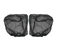 2PCS Short Air Filter Sock Black Protective Cover | Blocks 90% dust, extends filter life, fits cold air intakes, size, easy maintenance