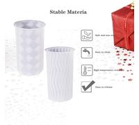 2pcs Silicone Candle Wave Pillar Mould For Pouring Large Candles