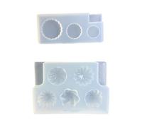 2PCS Silicone Cream Moule Ensemble Pour Les Bijoux En Résine Fabriquant Des Outils D'artisanat Flexibles Réutilisables Pour Des Décorations Réalistes Moules De Résine En Silicone Faciles