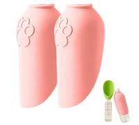 2PCS Silicone Drinking Bowl Attachment for Dogs,Silicone Dog Water Bottle Adapter,Portable Travel Water Dispenser, Leakproof, Food Suitable-, for All Kinds of Pets(C)