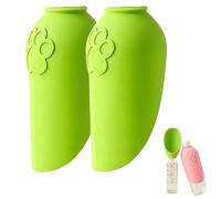 2PCS Silicone Drinking Bowl Attachment for Dogs,Silicone Dog Water Bottle Adapter,Portable Travel Water Dispenser, Leakproof, Food Suitable-, for All Kinds of Pets(B)
