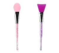 2pcs Silicone face masque Brusque maquillage maquillage outil de beauté Masque de boue faciale applicateur Body Body Butter Butter Applicator Bross (rose et violet)