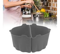 2Pcs Silicone Liners, Slow Cooker Divider for Crock Pots Slow Cookers 7 to 8QT Reusable Cooking Accessories for Crock Pot Liners (Grey)