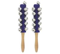 2pcs Sleigh Bells Musical Percussion Bells 21 Bells Wood Handle Stick Shaker For Holiday Wedding Birthday Facile To Use Instrument Shaker Rattle Musical Percussion