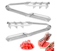 2pcs Slicer de pastèque, outil de trancheur coupe pastèque en acier inoxydable soigné avec poignée confort, gadgets cuisine pour la maison pour la maison, décoration Noël