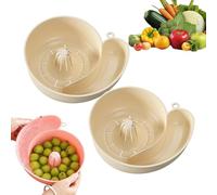 2Pcs Snail Shaped Fruit Washer, Snail Shape Drainer Portable Vegetable Washer, Snail-Shaped Drain Basket Berry Washer Spinner Bowls (White)