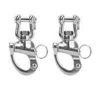 2PCS Snap Manille En Acier Inoxydable Libération Rapide Haute Résistance Gréement Voilier (87 mm)