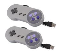 2pcs Snes Classic Usb Super Nintendo Game Manette Joystick Pour Windows Pc/Mac