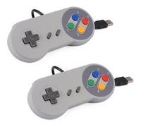2pcs SNES Super Nintendo Manette Joystick Classique USB pour Windows PC MAC AC560 G