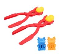 2pcs Snowball Maker Toys Plastique Coup Mignon Coeur et cerf en Forme de Snow Maker Clip Tool for Kids Winter Outdoor Snowball Fight Fight