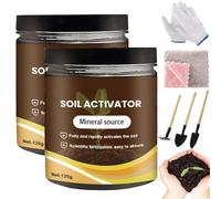 2Pcs Softmildty Soil Activator,Dirt Health Booster,Activator Mineral Source For Plants Vegetables,Mineral Source For Potting Mix And Seedling Compost (black, size-001)