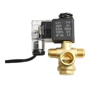 2pcs Solenoid And Check Valve Mute Oil-free Machine Power Off Exhaust Check Valve For Air Pump Compressor Pneumatic Tools(A)