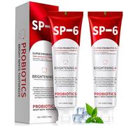 2PCS Sp-6 Dentifrices, SP-6 Dentifrice Probiotique Naturel, Ultra Whitening, 6 Formules Probiotiques, Blanchiment des Dents, Renforcement et Protection de L'émail, Élimine les Taches, Haleine Fraîche
