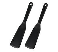 2pcs Spatule à Crêpes Résistante à Chaleur Tourneur, Silicone Antiadhésive, Spatule Crepe, Spatule Patisserie et Maryse Multifonction pour Cuisson et Pâtisserie Noir 25,4 cm