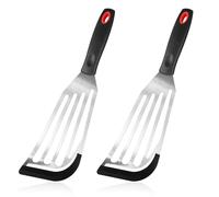 2pcs Spatules à Poisson, Spatule à Poisson Fendue à Embout en Silicone Spatule à Poisson Résistante à la Chaleur Spatule à Poisson Antiadhésive pour Omelette aux Crêpes aux Œufs de Poisson