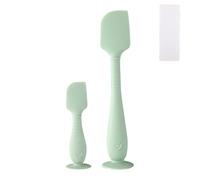 2pcs Spatules Crème pour les Fesses de Bébé avec Étui, 2 Tailles Applicateur Pâte en Silicone Souple et Flexible Spatule Crème Contre l'Érythème Fessier Brosse pour Fesses Nouveau-Né(Vert)