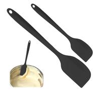 2PCS Spatules Silicone, Demi Spatule, Spatule À Pâtisserie, 29 cm Et 21 cm, Antiadhésives Et Résistantes À La Chaleur, Flexibles En Noir Pour Mélanger, Racler Et Étaler Vos Ingrédients Avec Efficacité