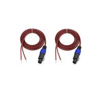 2pcs Speakon haut-parleur câble câble bare end end, speakon vers haut-parleur fil audio cordon amplificateur co