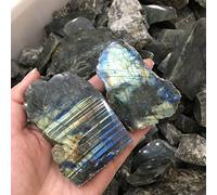 2pcs spécimen de quartz brut naturel échantillons de labradorite 120-130g peuvent être utilisés pour décoration de la chambre