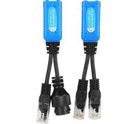2pcs Splitter RJ45 Combine POE Adapter Connectors Power Cable Kit Works with IP Security Cameras,Wireless Access Points